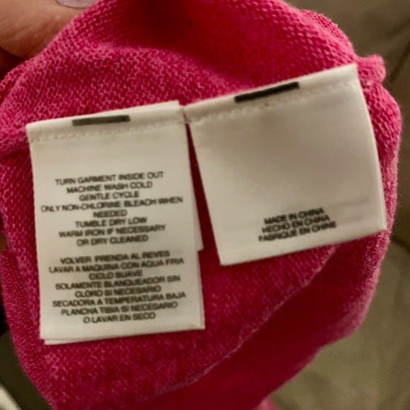 EVAN PICONE Fuchsia Pink Lightweight Sweater SET womens XL Cardigan Tank top - Picture 4 of 4